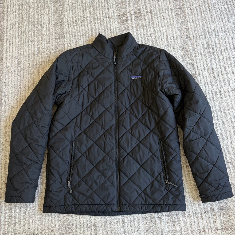 Patagonia Mens Diamond Quilted Full Zip Jacket Black M 27610